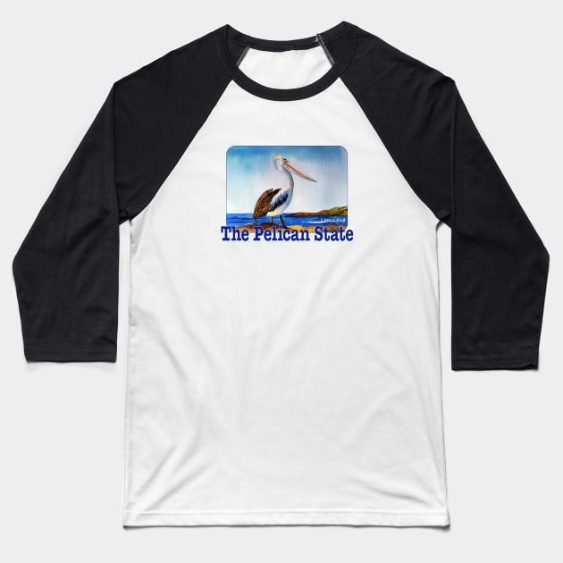 Louisiana, The Pelican State Baseball T-Shirt by MMcBuck